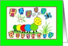 Caterpillar Birthday card Kids caterpillar BIRTHDAY card