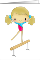 Gymnastics birthday card