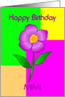 Happy Birthday MiMi Simple Purple Flower card
