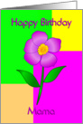 Happy Birthday Mama Simple Purple Flower card