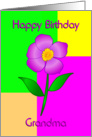 Happy Birthday Grandma Simple Purple Flower card