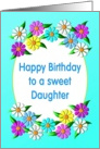 Happy Birthday Daughter Flowers card