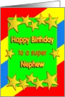 Happy Birthday Nephew Golden Stars card