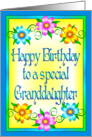 Happy Birthday Granddaughter Flowers card