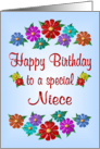 Happy Birthday Niece Flowers card