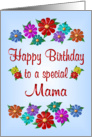 Happy Birthday Mama Flowers card