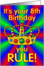 Birthday Crown 8 year old card