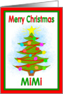 Merry Christmas MiMi Tree Ornaments from Child card