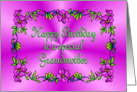 Happy Birthday Grandmother Pink with Flowers card
