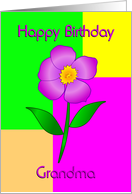 Happy Birthday Grandma Simple Purple Flower card