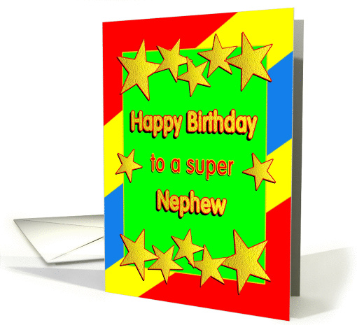 Happy Birthday Nephew Golden Stars card (1210332)
