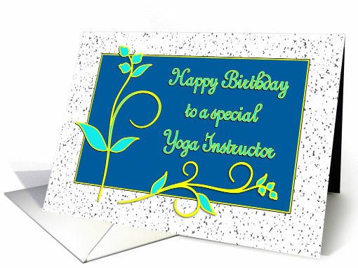 Happy Birthday Yoga Instructor Flowers card (1216514)