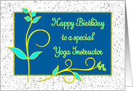 Happy Birthday Yoga Instructor Flowers card