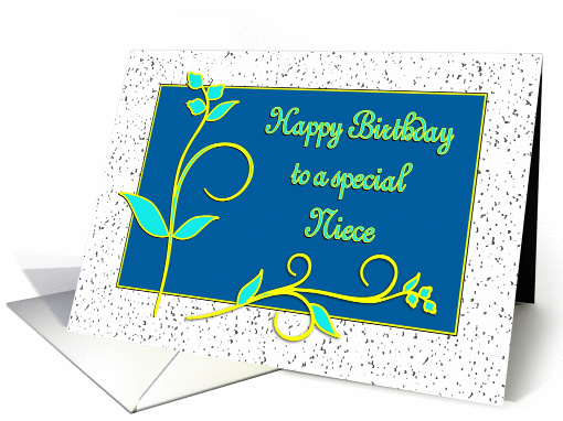 Happy Birthday Niece Flowers card (1216550)