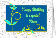 Happy Birthday Niece Flowers card