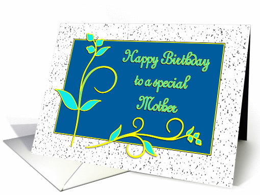 Happy Birthday Mother Flowers card (1216568)