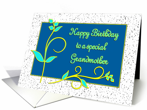 Happy Birthday Grandmother Flowers card (1216582)