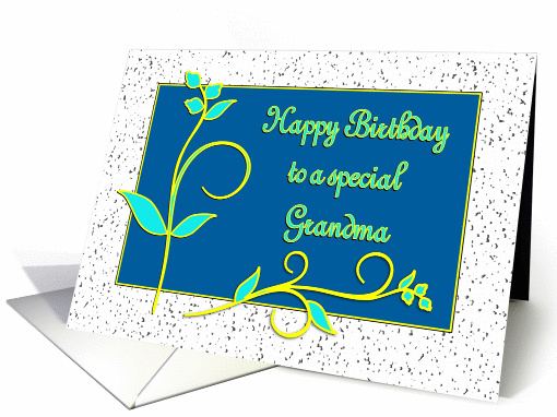 Happy Birthday Grandma Flowers card (1216596)