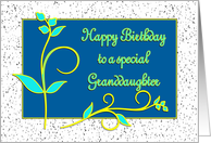 Happy Birthday Granddaughter Flowers card