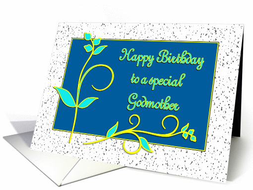 Happy Birthday Godmother Flowers card (1216606)