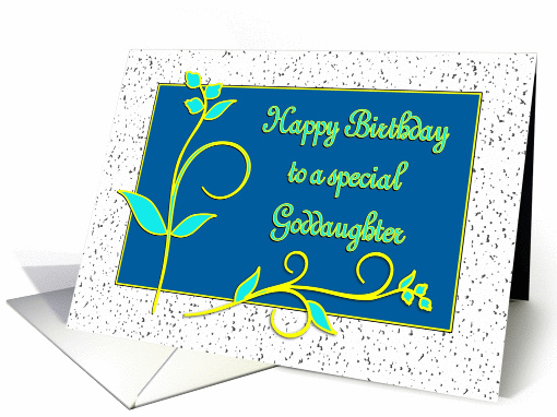 Happy Birthday Goddaughter Flowers card (1216610)