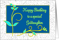 Happy Birthday Goddaughter Flowers card