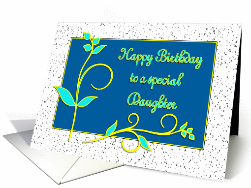 Happy Birthday Daughter Flowers card (1216618)