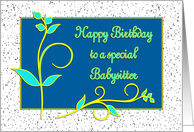 Happy Birthday Babysitter Flowers card