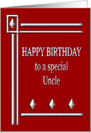 Happy Birthday Uncle Red and Silver card