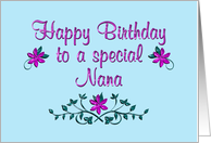 Happy Birthday Nana Purple Flowers card