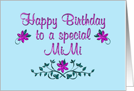 Happy Birthday MiMi Purple Flowers card