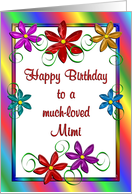 Happy Birthday Mimi Colorful Flowers card