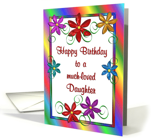 Happy Birthday Daughter Colorful Flowers card (1476416)