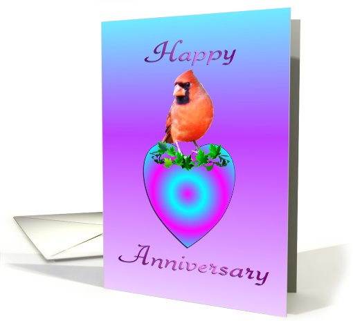 Happy Anniversary Cardinal card (398819)