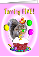 Birthday Girl Five Years Old card