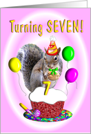 Birthday Girl Seven Years Old card
