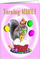 Birthday Girl Nine Years Old card