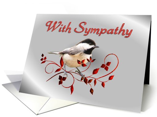 With Sympathy Chickadee card (405766)