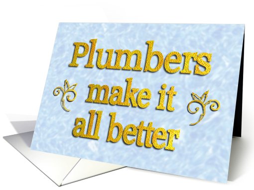 Plumber Thank You card (433262)