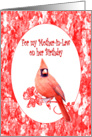 Mother-in-Law Birthday, Cardinal card