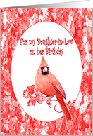 Daughter-in-Law Birthday, Cardinal card