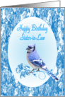 Sister-in-Law Birthday, Blue Jay card