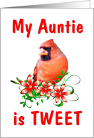 Auntie Birthday - Cardinal card
