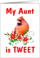 Aunt Birthday - Cardinal card