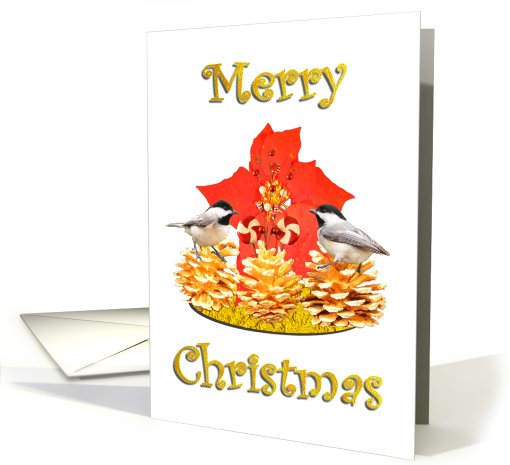 Merry Christmas - Chickadees card (453414)