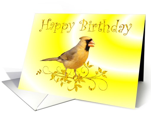 Happy Birthday - Cardinal card (453456)