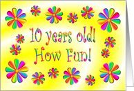 10 Years Old - Girl card