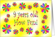 9 Years Old - Girl card