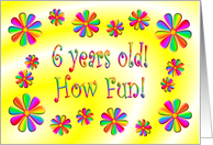 6 Years Old - Girl card