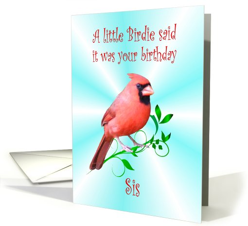 Sis Birthday - Cardinal card (455542)